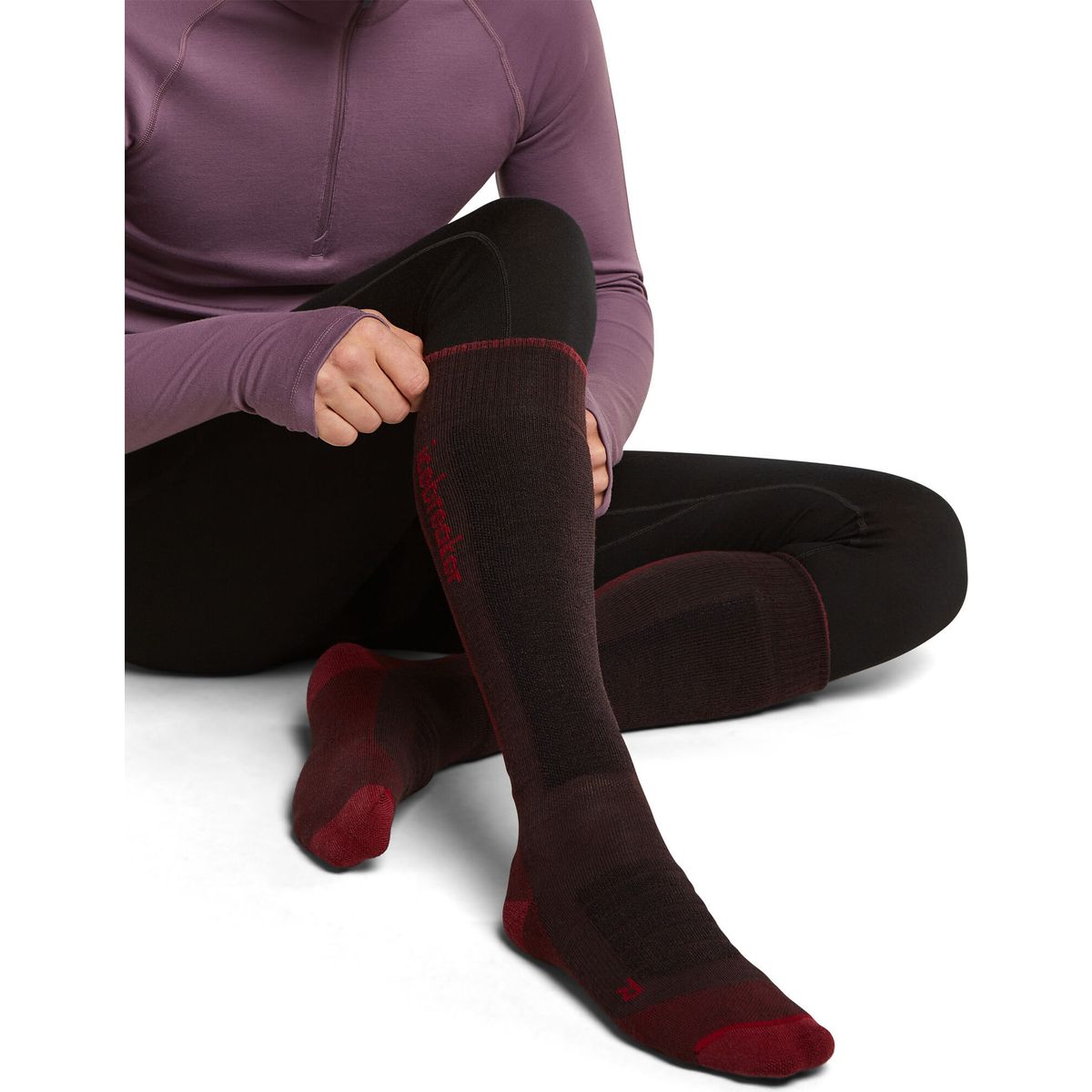 Icebreaker M Mer Ski+ Medium OTC bittersweet/port/black (IB0OE) M 0A573PIB0OE-M