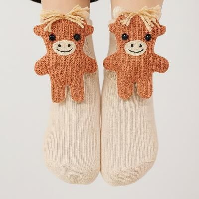 LightInthebox 3D Knit Animal Socks, Funny Animal Socks Hand Crocheted, Winter Cotton Crew Socks, Fun Adorable Christmas Gifts for Girls Women
