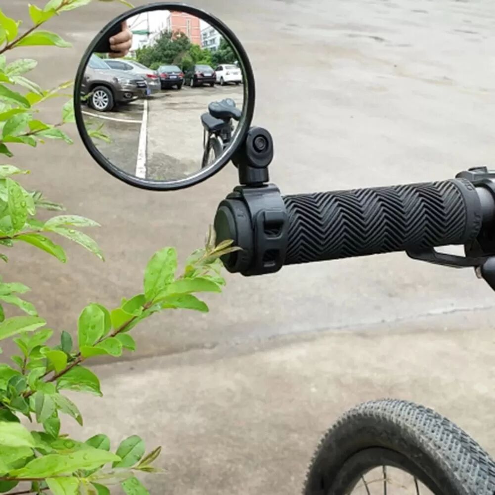 INF Verstellbare Fahrradspiegel als Rückspiegel, 2er-Set mit konvexem Weitwinkelspiegel