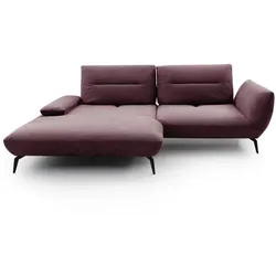 Ecksofa Payton Stoff Violett Aubergine