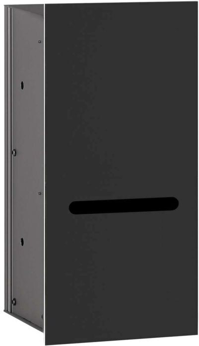 Emco Asis Modul 2.0 WC-Papier-Modul 972427522 schwarz, 170x346 mm, Anschlag links, Unterputz