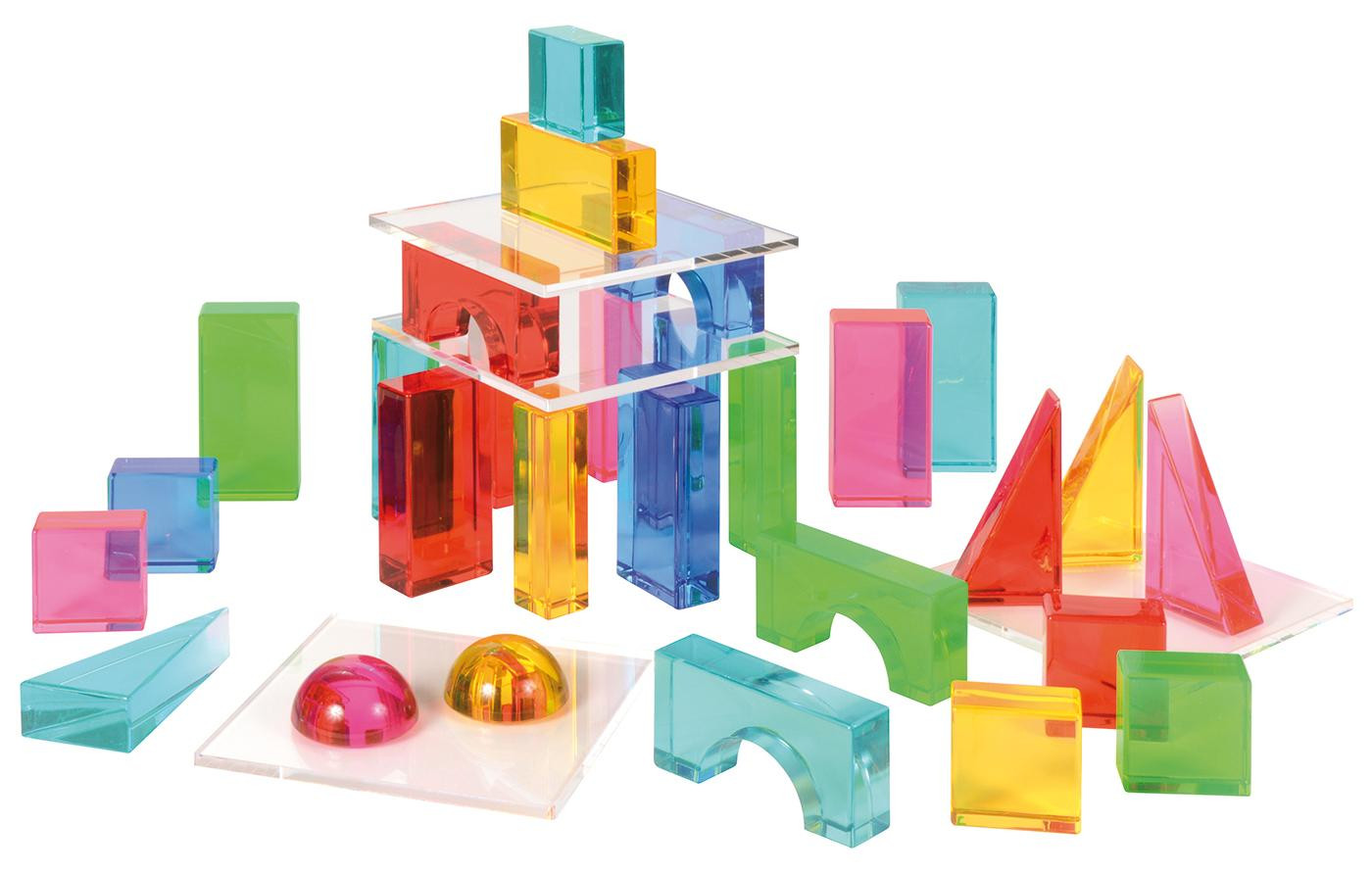 Weplay Eduplay Bouwstenen Acryl, 32 stuks, kleurrijke speelblokken