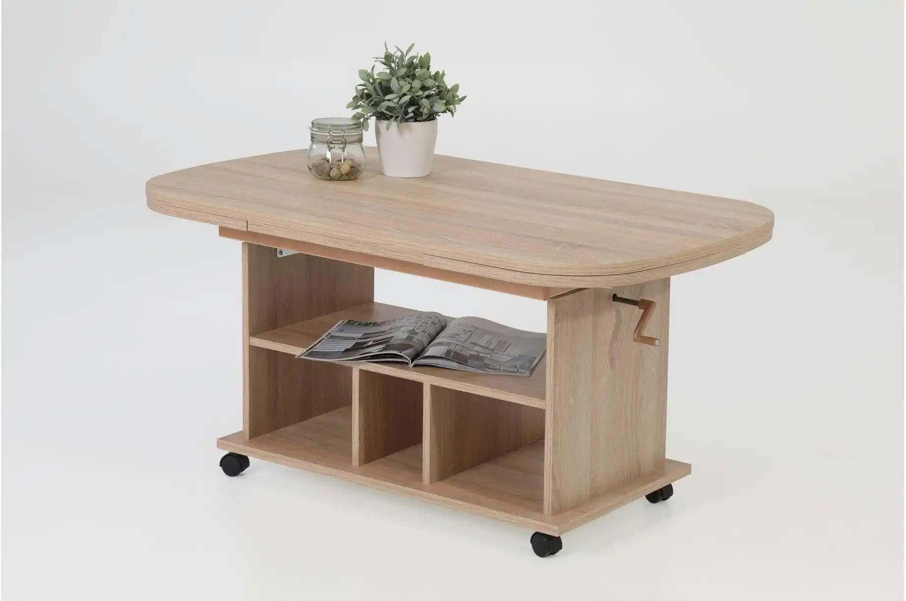 Höffner Funktionscouchtisch  Pantelleria ¦ holzfarben ¦ Maße (cm): B: 67 H: 63