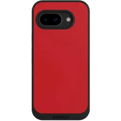 Nivocase Handyhülle für Google Pixel 9a Hülle NIVOpure Case Schwarz Farbe Rot einfarbig (Google Pixel 9a), Smartphone Hülle, Rot, Schwarz