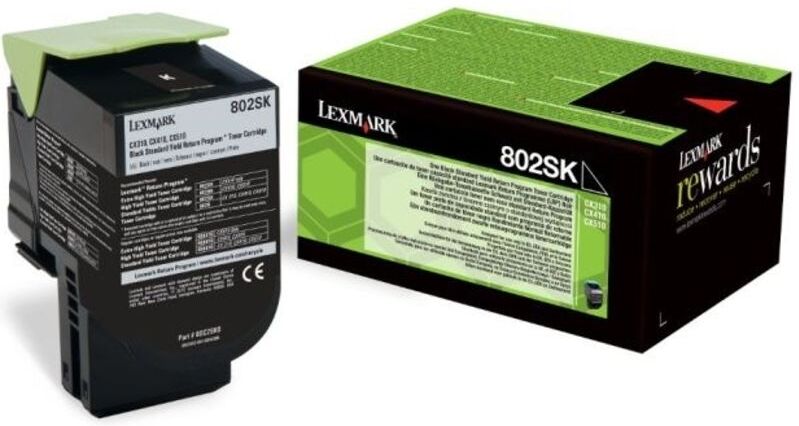 Lexmark 80C2SK0 (802SK) - Noir - Toner Noir