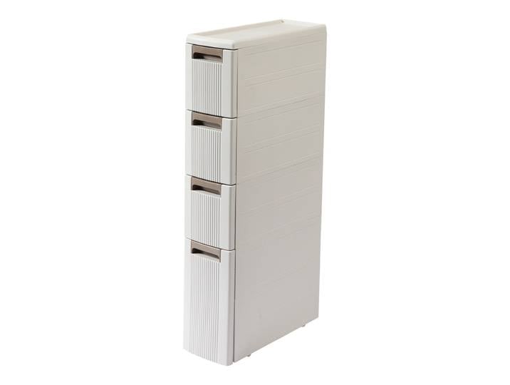 Armoire de rangement à fentes en plastique, étagère de rangement étroite pour réfrigérateur, étagère de rangement pour l'espace de cuisine de 18 cm