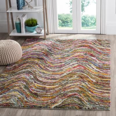 SAFAVIEH Fiesta Shag Mindi Abstract Rug