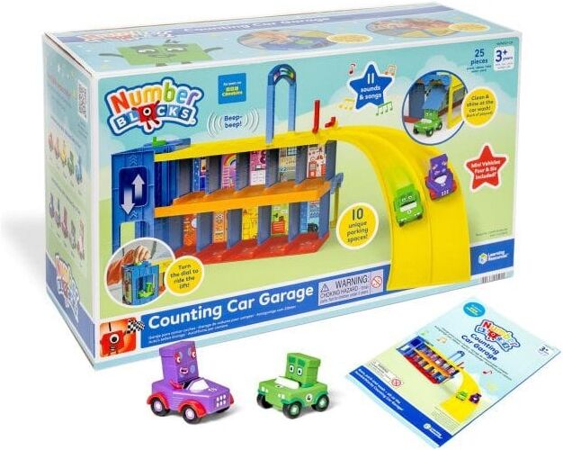 Numberblocks Counting Car Garage - 23-piece garage with 10 parking spaces - Educational Toy for Kids