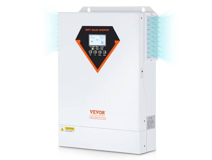 VEVOR Onduleur Hybride 5500 W Onduleur Solaire Hybride Chargeur Hors Réseau à Onde Sinusoïdale Pure 230 V CA avec Contrôleur de Charge Solaire MPPT 100 A Intégré\, Charge Hybride\, Utilitaire\, Solaire