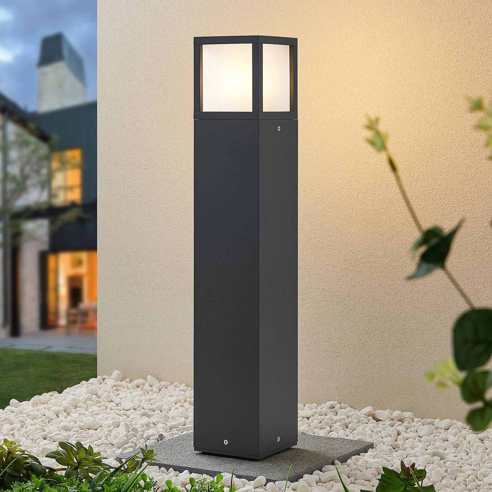 Pathway Light Dewari Lucande, dimmable, Alu / grey / zinc, Aluminium, Modern, Outdoor lights