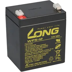 Kung Long WP5-12 12V 5Ah AGM Bleiakku F2 6,3mm