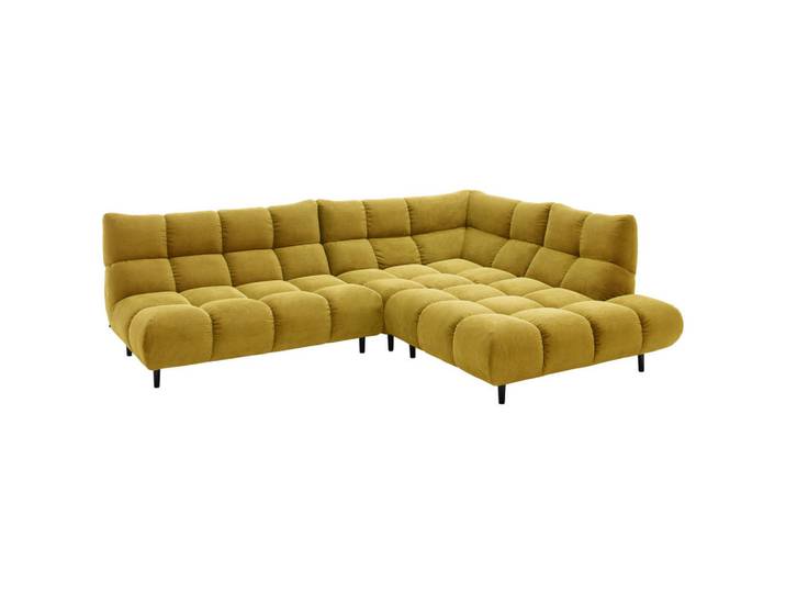 Pure Home Lifestyle Ecksofa, Gold, Holz, Buche, 3-Sitzer, Ottomane rechts, Eckteil, L-Form, 288x215 cm, erweiterbar, Typenauswahl, Stoffauswahl, planbar, Hocker erhältlich, Rücken echt, individuell planbar, Wohnzimmer, Sofas & Couches, Wohnlandschaften, Ecksofas