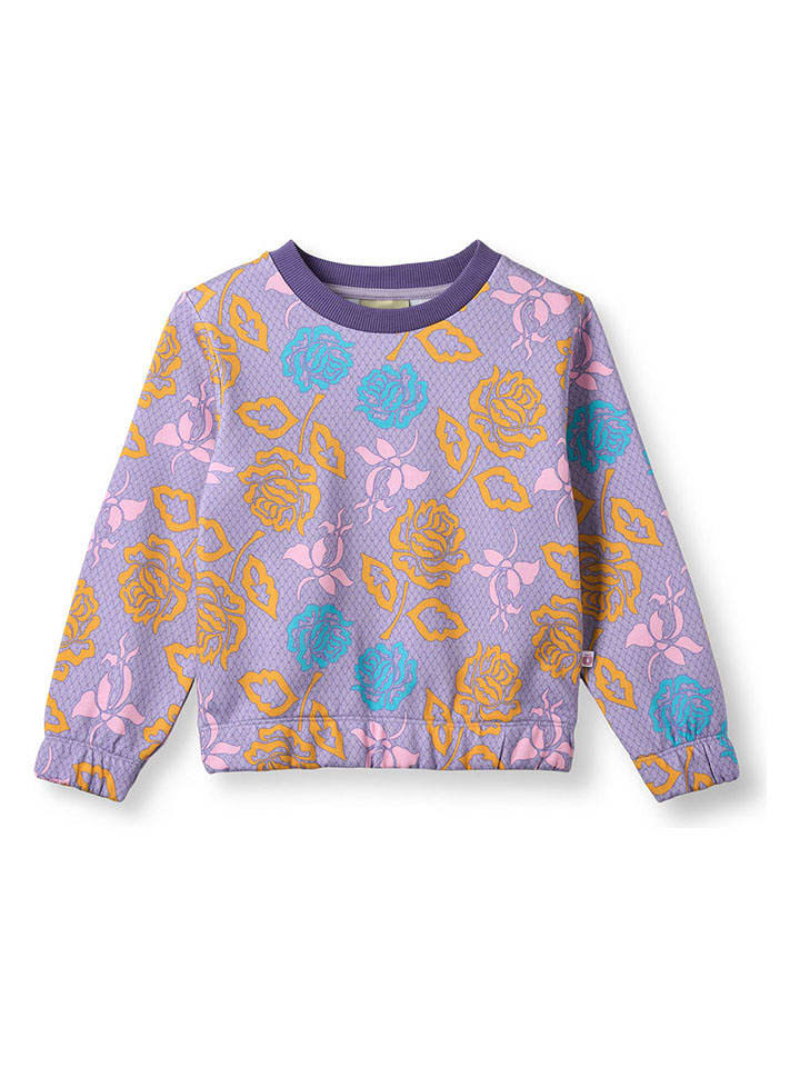 Småfolk Sweatshirt "Rosen" in Lila - 122/128