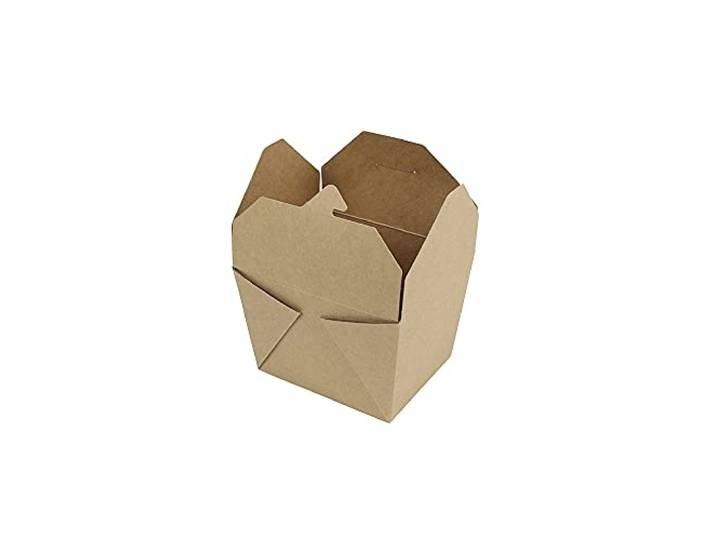 BIOZOYG Asia-Karton-Boxen 750 ml I Lunch Box 480 Stück I Take Away Box aus Recycling-Karton mit einer biologisch abbaubaren Dispersionsbeschichtung I Pappschachtel Kraftkarton 10 x 8 x 8 cm