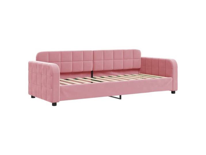 Lit simple Contemporain Banquette lit/Lit de repos sans matelas rose 80x200 cm velours - 1 Place SP6779BED73409023