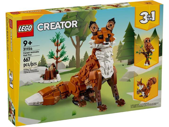 LEGO® LEGO® Creator 31154 Waldtiere: Rotfuchs Konstruktionsspielsteine, (667 St)