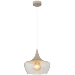 LED Hängeleuchte Pendelleuchte Wohnzimmerlampe Höhenverstellbar Sand Metall D 30 cm