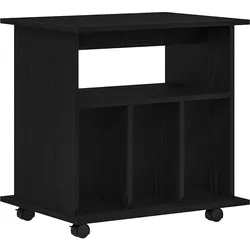 vidaXL Rollschrank Schwarz Eichen-Optik 60 x 45 x 55 cm Holzwerkstoff