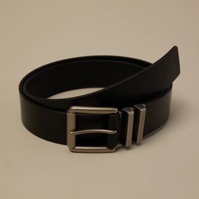 Lucky Brand Double Metal Keeper Belt - Men's Accessories Belts in Black, Size 42