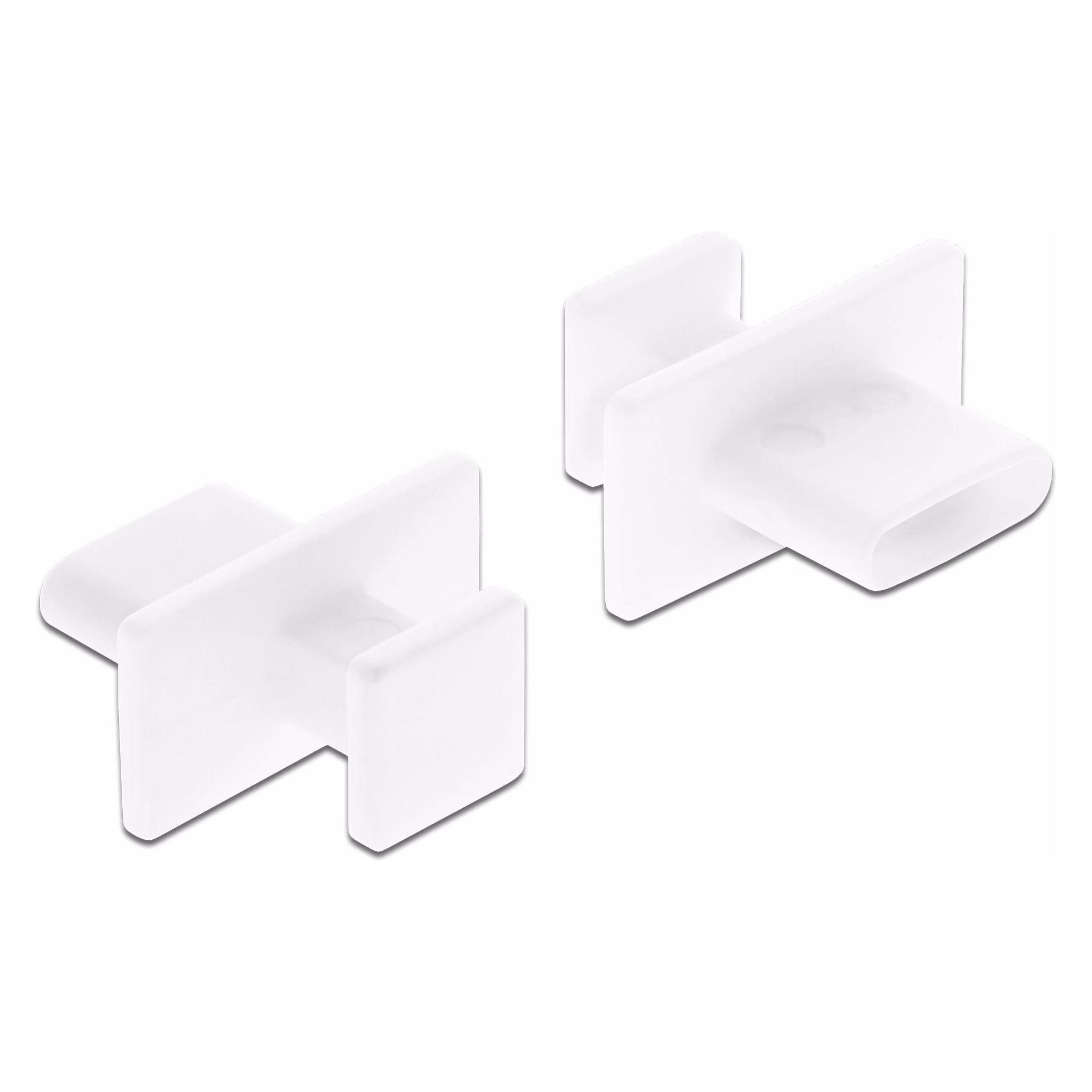 Delock Blindstecker USB-C 10 Stück Weiss mit grossem Griff (USB 2.0) (64097)
