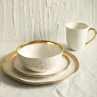 Stone Lain Porcelain Gold Halo Dinnerware Set