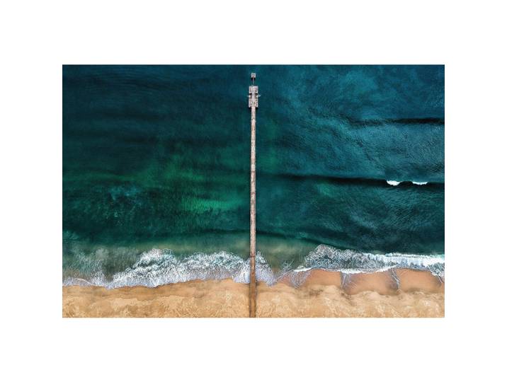 Wandkraft Aluminiumbild, Blau, Grün, Dunkelgrün, Metall, rechteckig, 148x98 cm, Fotografie, einfache und schnelle Anbringung, Bilder & Rahmen, Bilder, Wandbilder