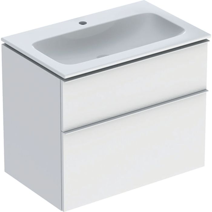 Geberit iCon Möbel-Waschtischset 502336013 75x63x48cm, weiß, weiß matt, Griff weiß matt