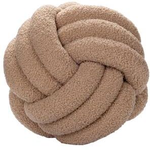 Inspire Daily Merch Hand woven Knotted Ball Plush Pillow Indeformable Eco friendly Throw Pillow Back Support khaki