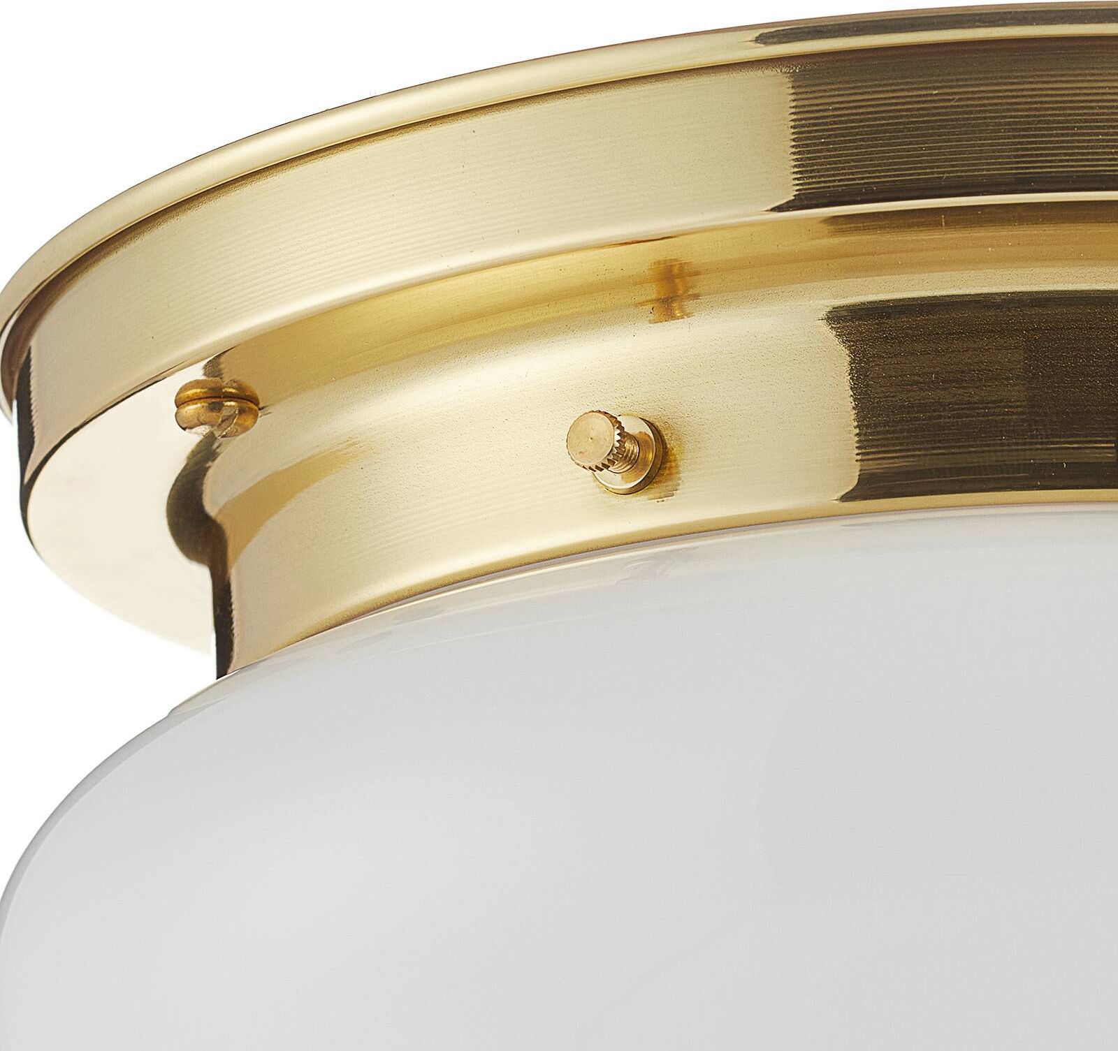 Berliner Messinglampen Lámpara de techo HARRY, atenuable, Latón / Oro, Salón / Comedor, Vidrio, Clásico, Lámpara de techo