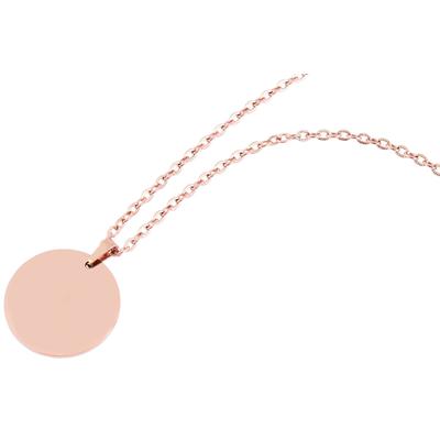 Kette ohne Anhänger ADELIA´S "Halskette mit Anhänger – Münze aus Edelstahl", rosa (gold), Halsketten, Damen, 48cm, Edelstahl, Zum Verschenken – ideal zum einen besonderen Tag