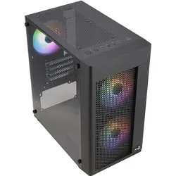 AeroCool Hexform Mini Tower (mATX, Mini-ITX), PC Gehäuse, Schwarz