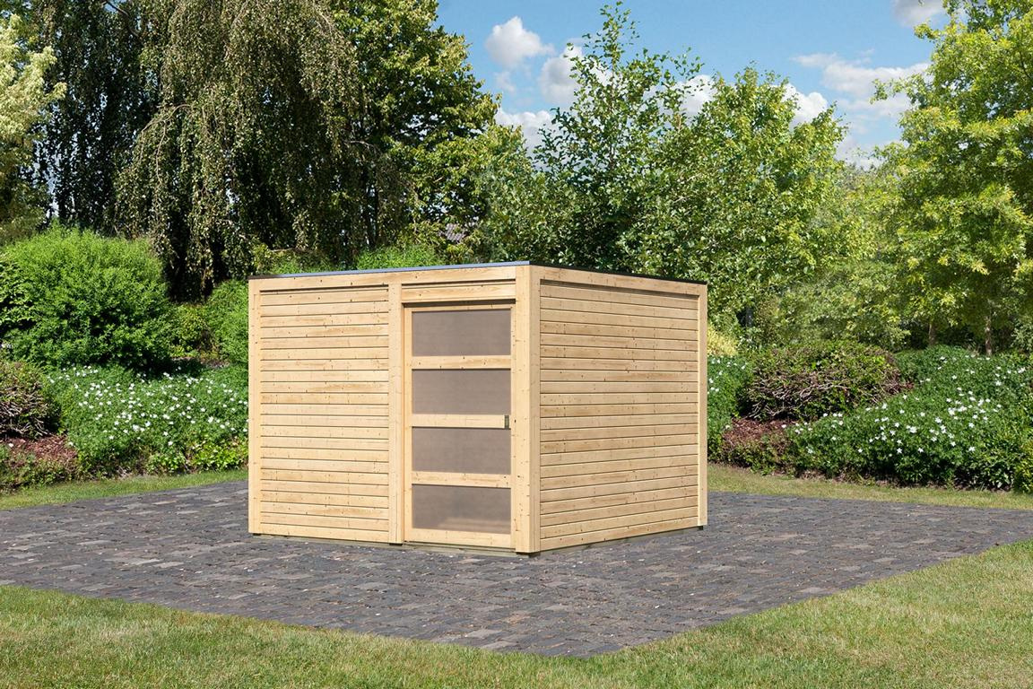 KARIBUHOLZT SH Qubic 2 natur 280x280x215 cm 10003259