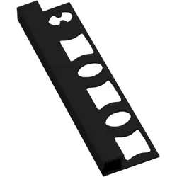 Profil-EU Abschlussprofil "eckig" schwarz, PVC, Länge 250 cm, Kantenhöhe 8 mm, LH8250C