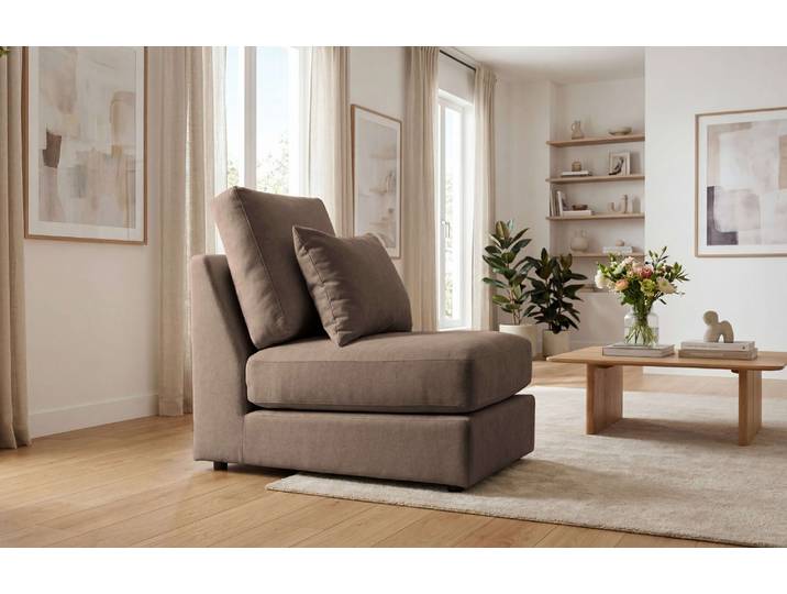Sessel GOODPRODUCT Nivette, weiches Chenille , braun, B:61cm H:93cm T:102cm, 100% Polyester, Sessel, Sessel, 96x66 cm, eine tolle Ergänzung zum Sofa