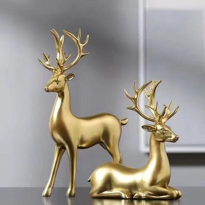 Uplift Picks Gold Christmas Reindeer Decor Set Holiday Table Elk Figurines Home Accent Gold Christmas Reindeer Decor Set Holiday Table Elk Figurines Home Accent