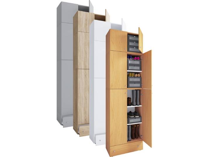 XXL houten schoenenkast Garderobe Schoenen gangkast Lona 5f Een lade