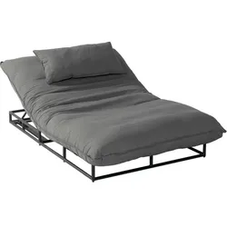 Loungesofa Emma Aluminium Grau Anthrazit /