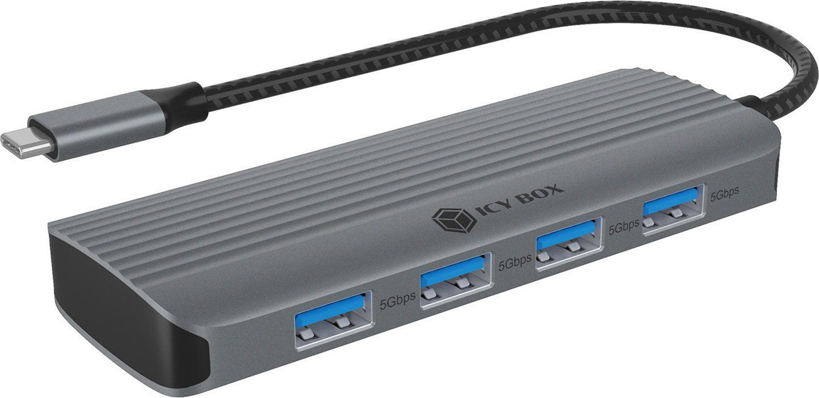Icy Box IB-DK4022A-CPD 6-in-1 Dockingstation met 1x HDMI 4K60Hz en 4x USB-A