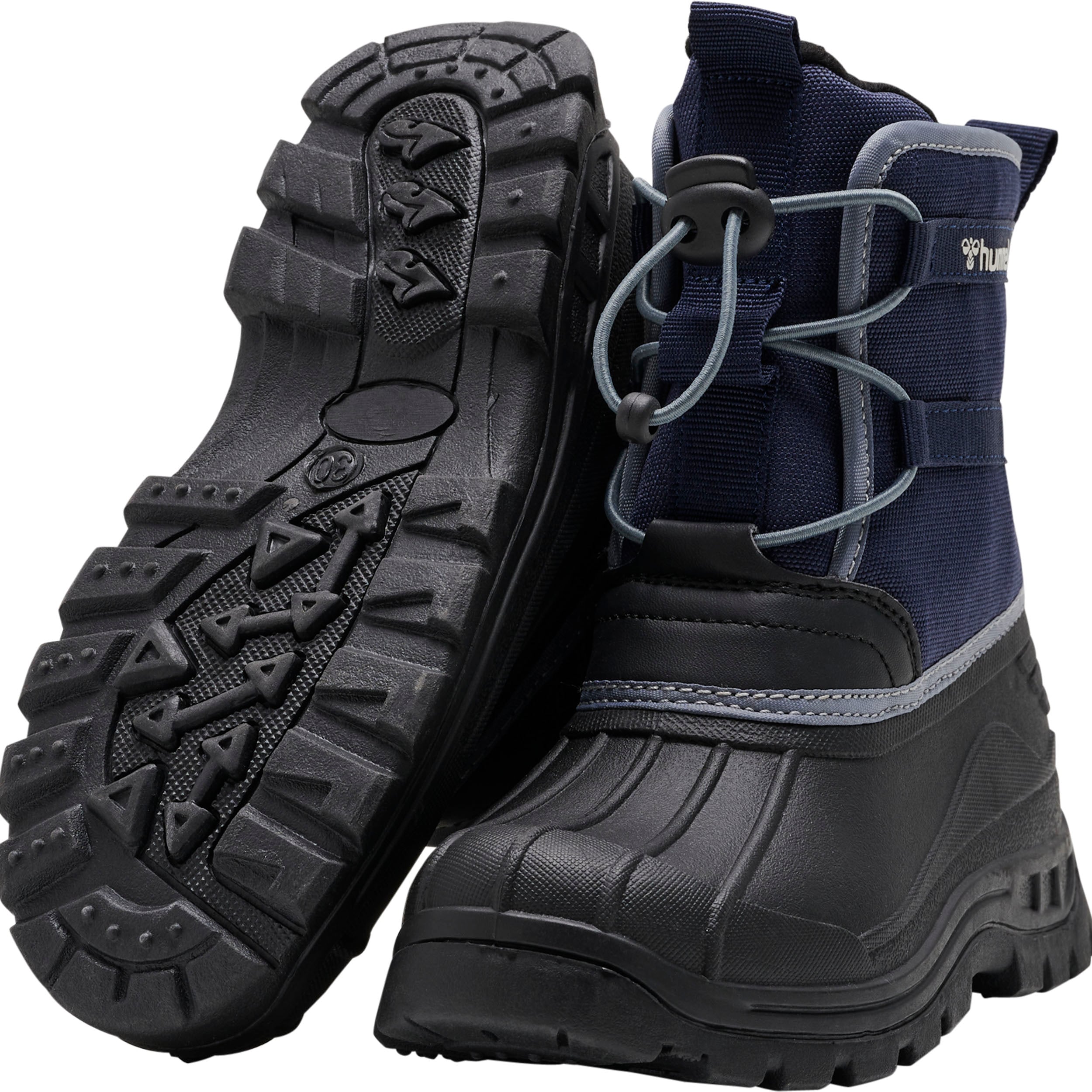 Snowboots HUMMEL "ICICLE JR", Jungen, Gr. 32, Warmfutter, schwarz (schwarz iris), Textil, Schuhe Snowboots, wasserdicht und gefüttert schwarz iris 32, Warmfutter
