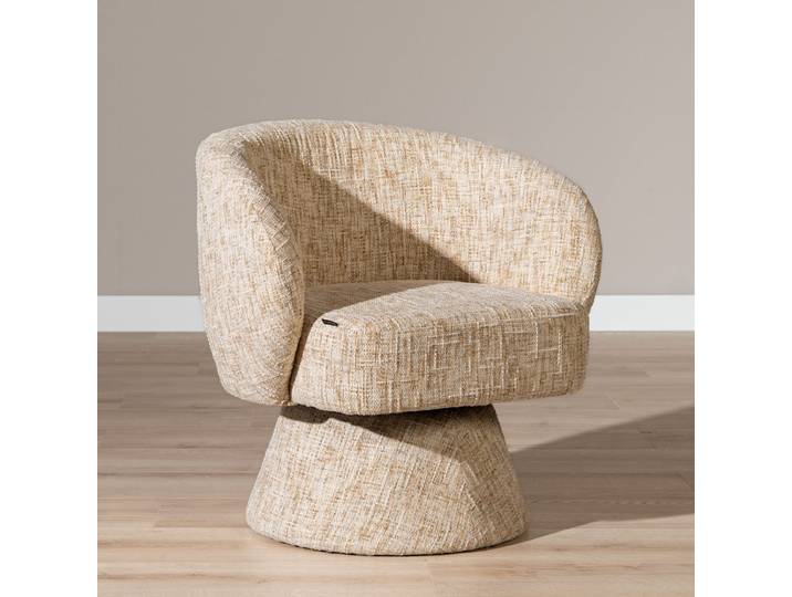 Bronx71 Sessel Lenn drehbar Chenille beige