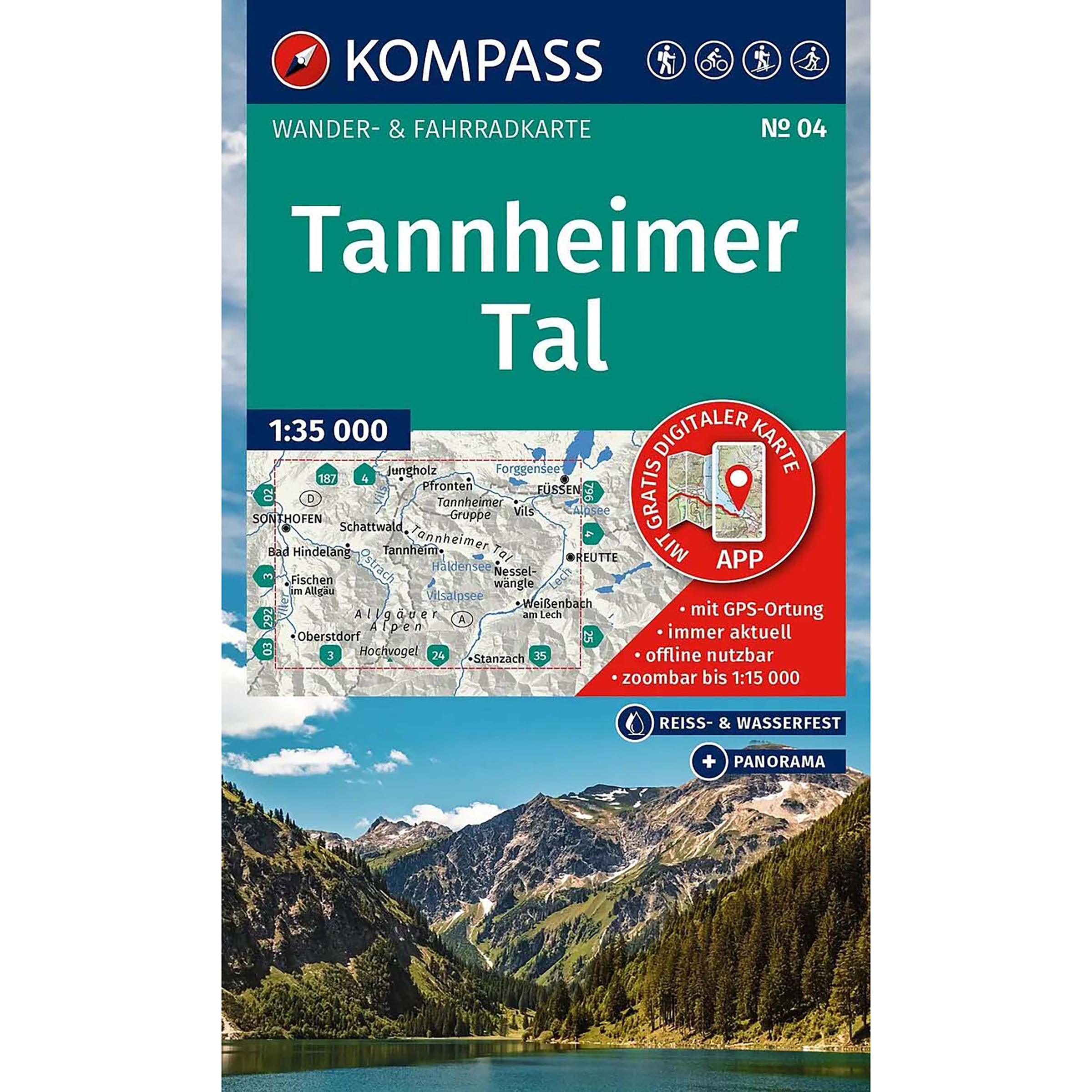 Kompass Verlag WK 04 Tannheimer Tal Topografische Karten 2. Aufl. 2025
