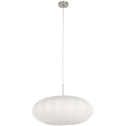 Esszimmerlampe Pendelleuchte Hängelampe Deckenleuchte Metall Seide D 60 cm