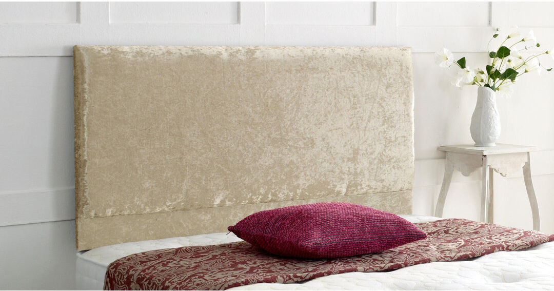 Rosdorf Park Sherwood Upholstered Velvet Headboard Cream Double (4'6)
