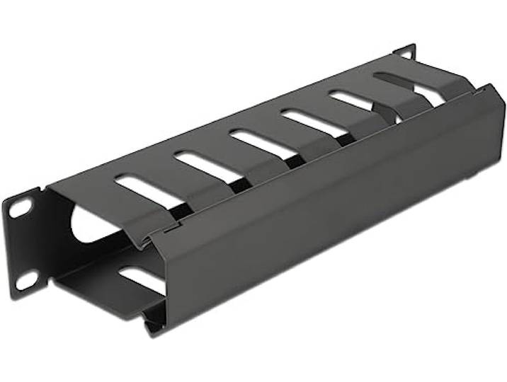 Delock 10 inch kabelbeheer rangeerpaneel met opening 1 HE zwart