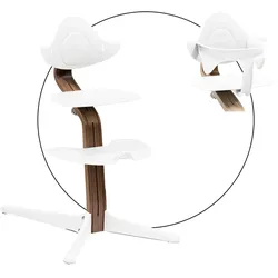 Stokke® Nomi Bundle Hochstuhl Walnuss inkl. Babyset, weiss