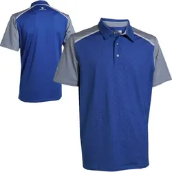 BackTee Golf Embossed UV Herren Polo (45202) blau