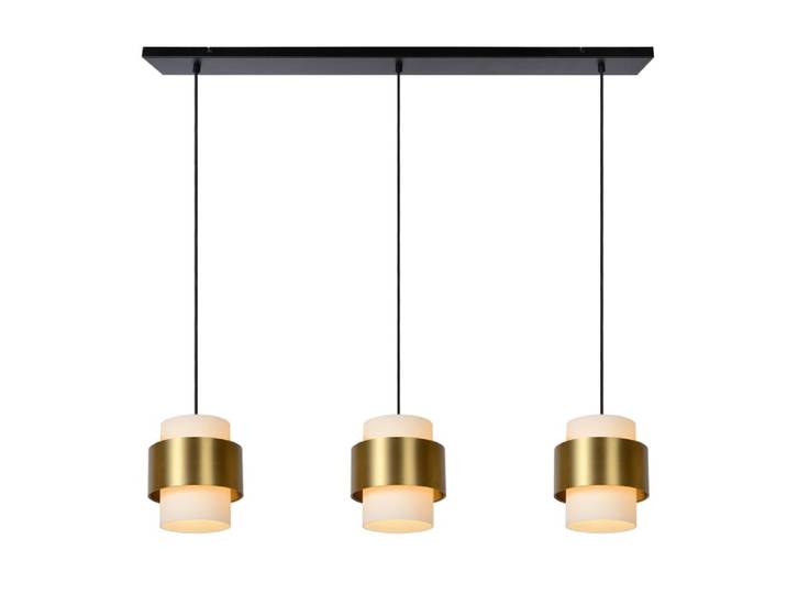 Suspension en verre doré