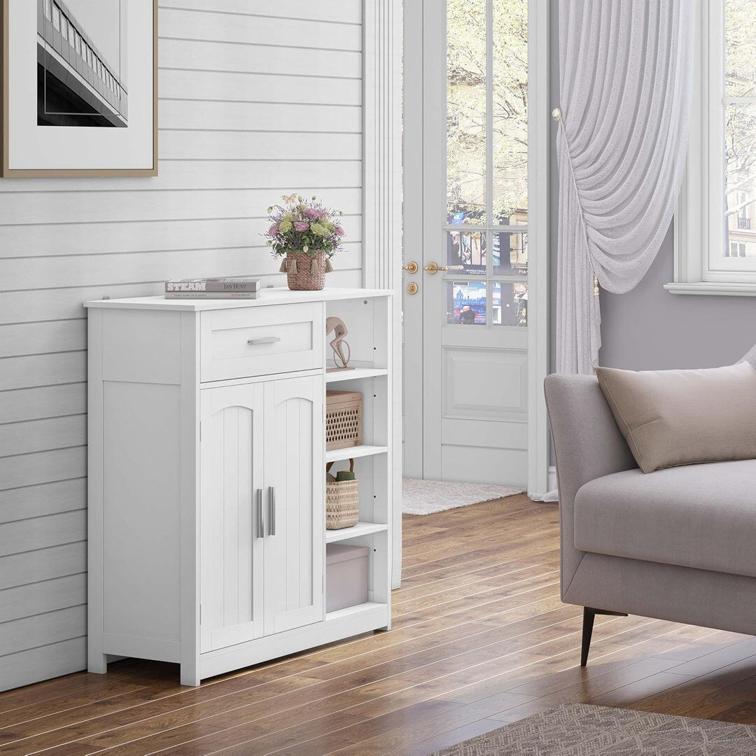 Lark Manor Spence Bathroom Cabinet White 80.5cm H X 80cm W X 30cm D