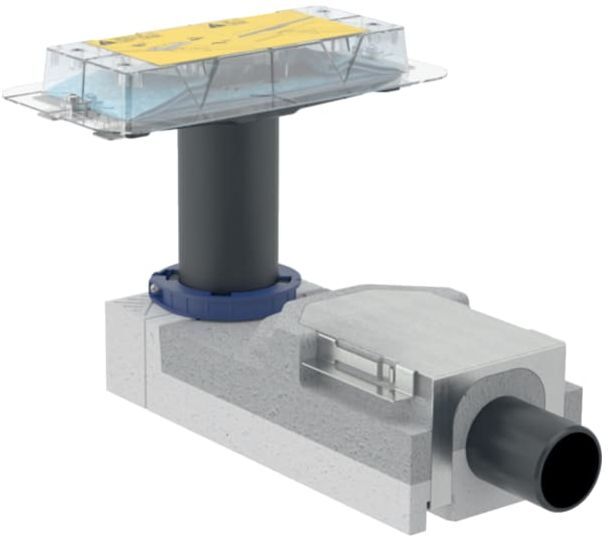 Geberit Duschrinne CleanLine Rohbauset 154150001 Ø 50 mm, für Fußbodenaufbauhöhe ab 90mm
