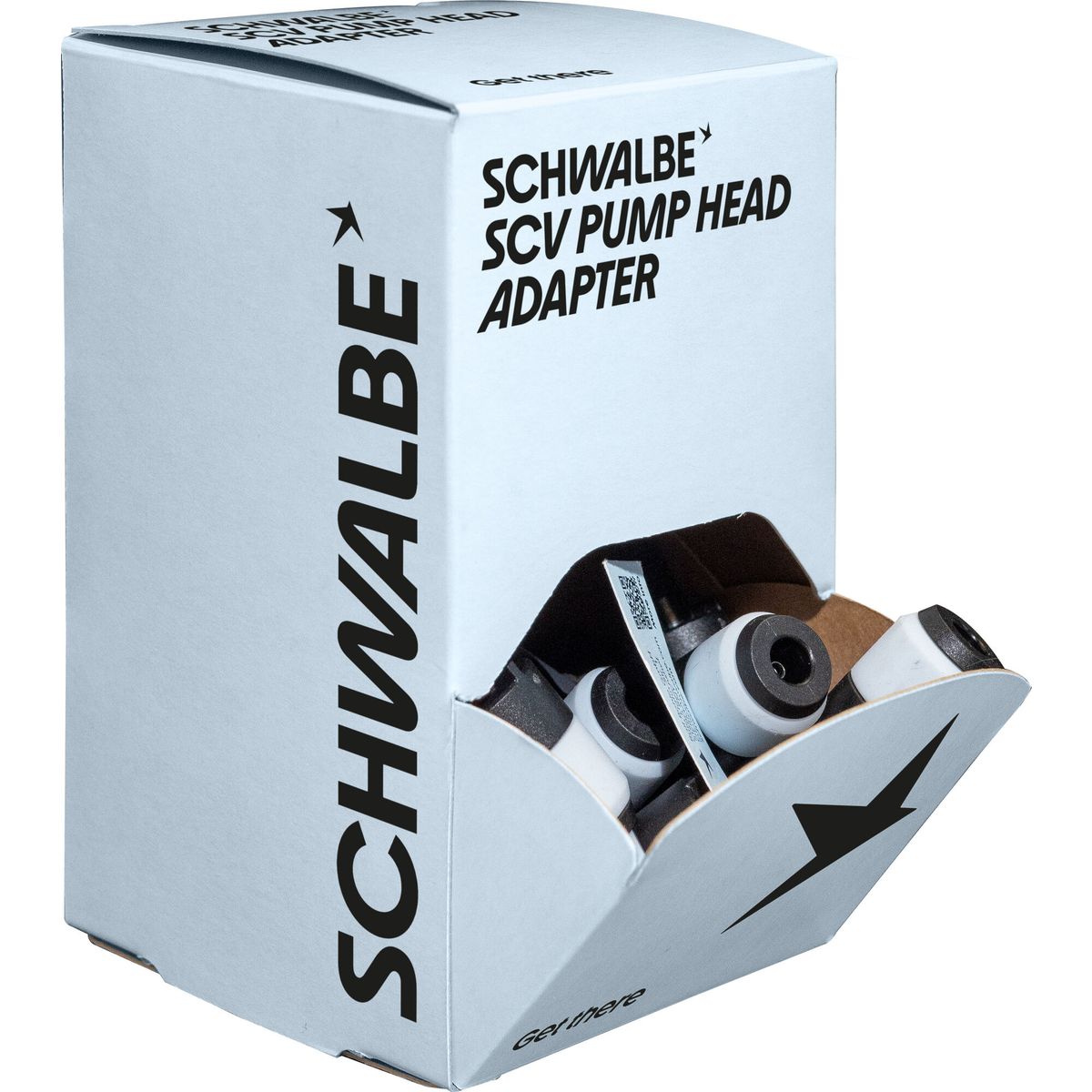 Schwalbe Clik Valve SCV Pump Head Adapter Karton Verkaufsbox (25 Stück) schwarz SB3566